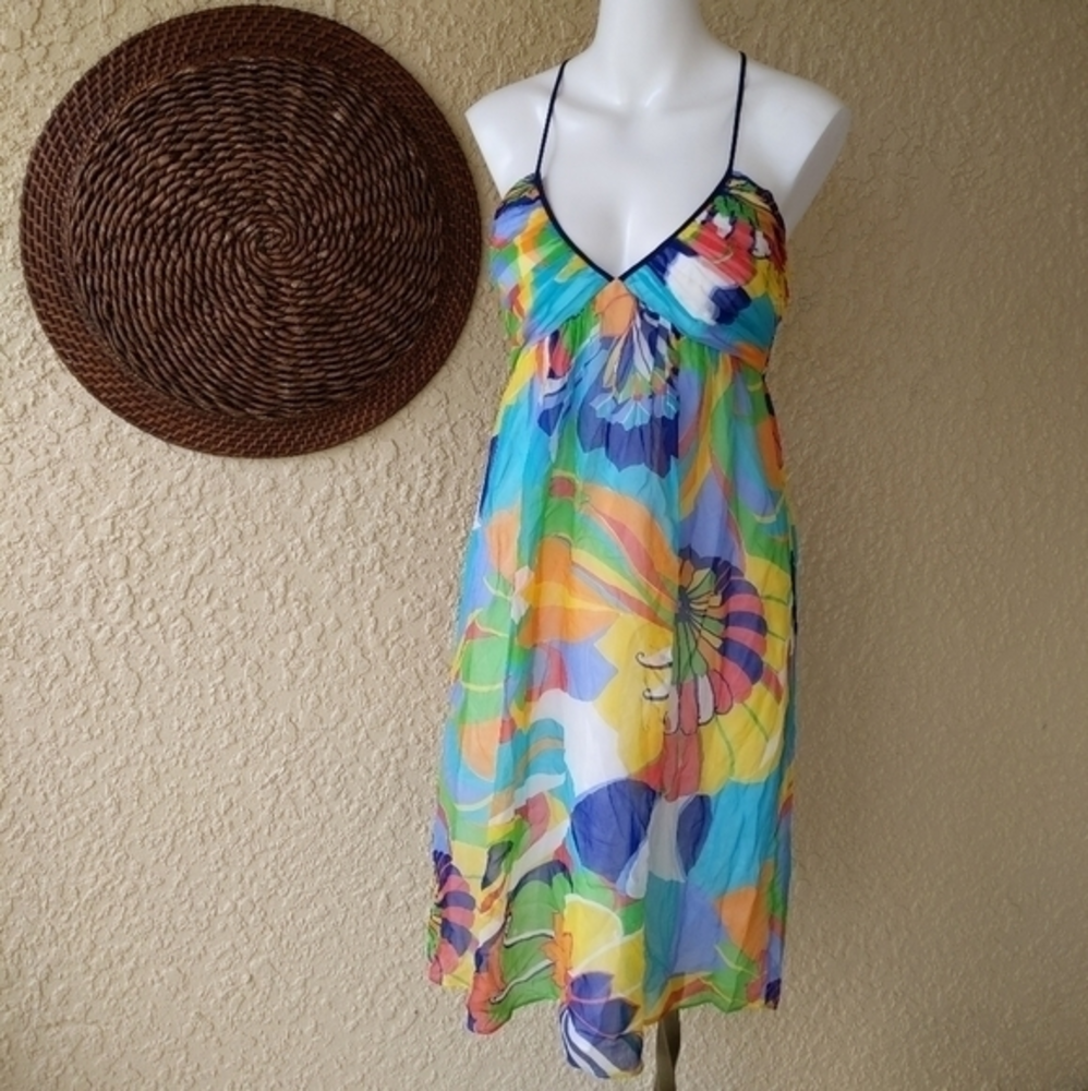 Shoshanna‎ floral silk over lay dress
